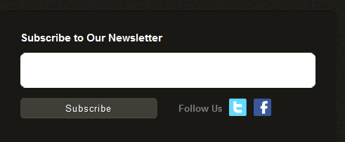 Sample Sign Up Box from Mail Chip